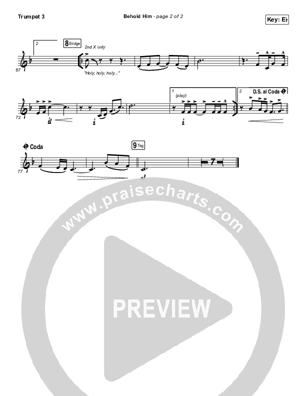 Behold Him Trumpet 3 (Paul Baloche / Kim Walker-Smith)