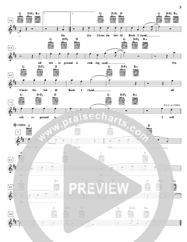 Solid Rock Lead Sheet (Desperation Band)