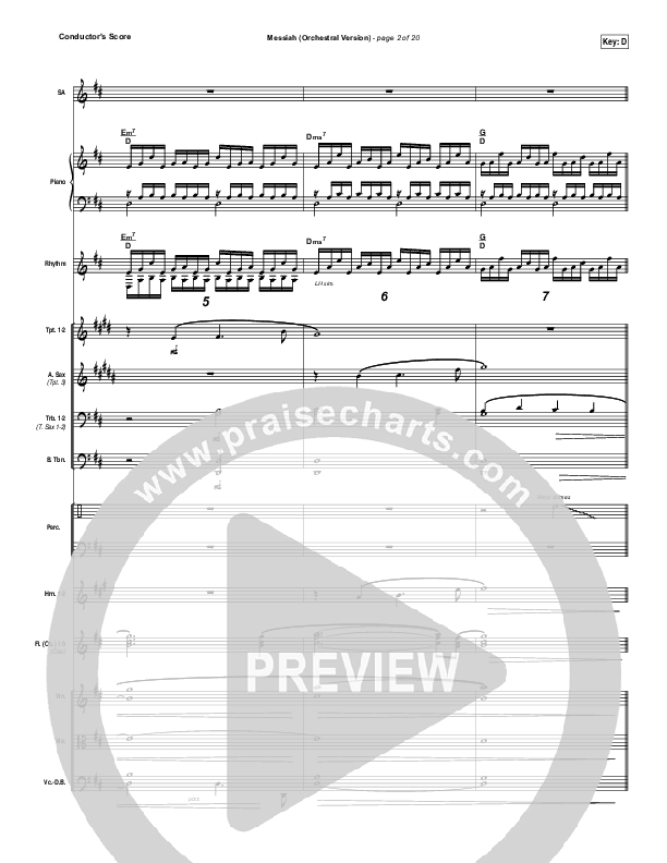 Messiah (Orchestral) Conductor's Score (Francesca Battistelli)