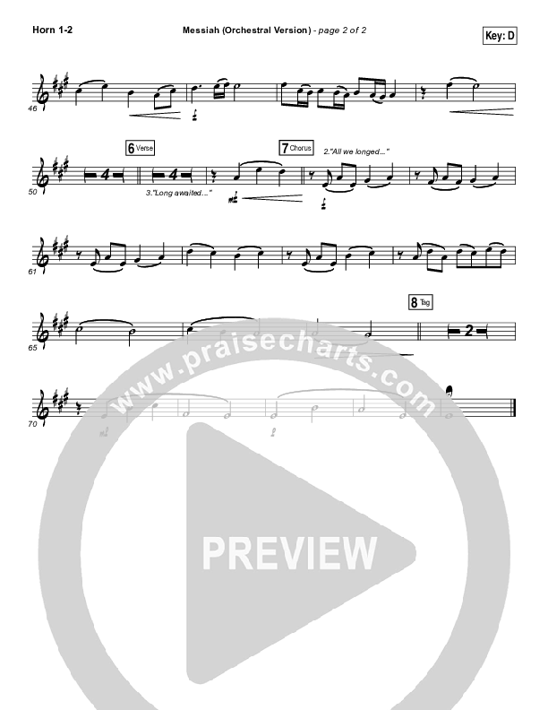 Messiah (Orchestral) French Horn 1/2 (Francesca Battistelli)