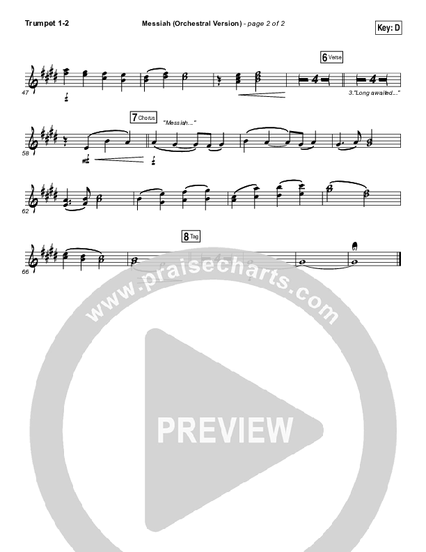 Messiah (Orchestral) Trumpet 1,2 (Francesca Battistelli)