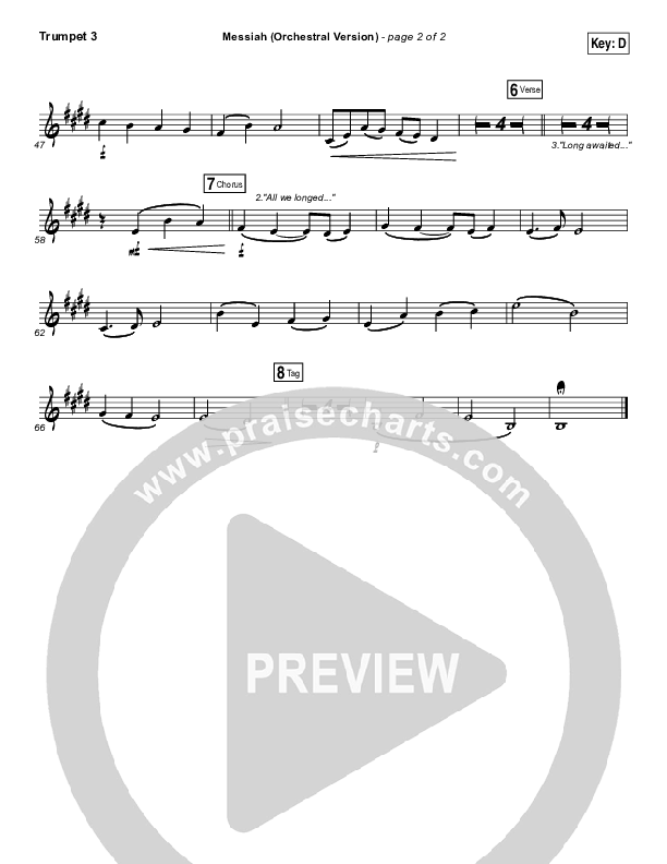 Messiah (Orchestral) Trumpet 3 (Francesca Battistelli)