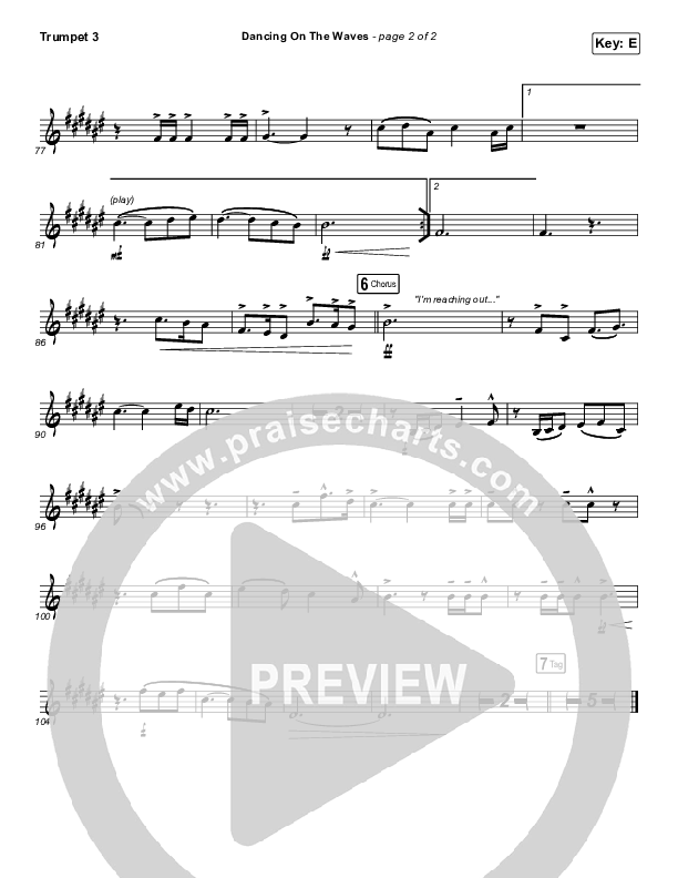 Dancing On The Waves (Live) Trumpet 3 (We The Kingdom)