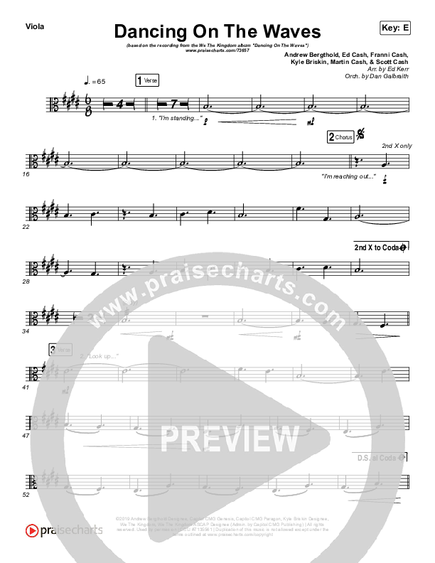 Dancing On The Waves (Live) Viola (We The Kingdom)