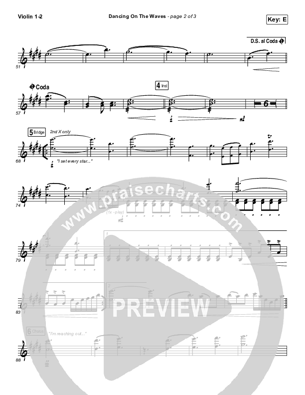 Dancing On The Waves (Live) Violin 1/2 (We The Kingdom)