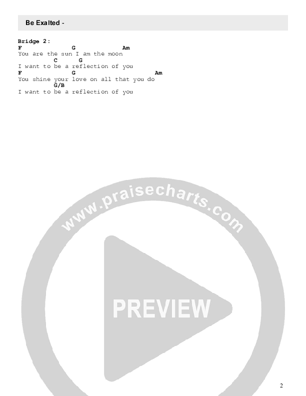 Be Exalted Chords & Lyrics (Pursue Worship)