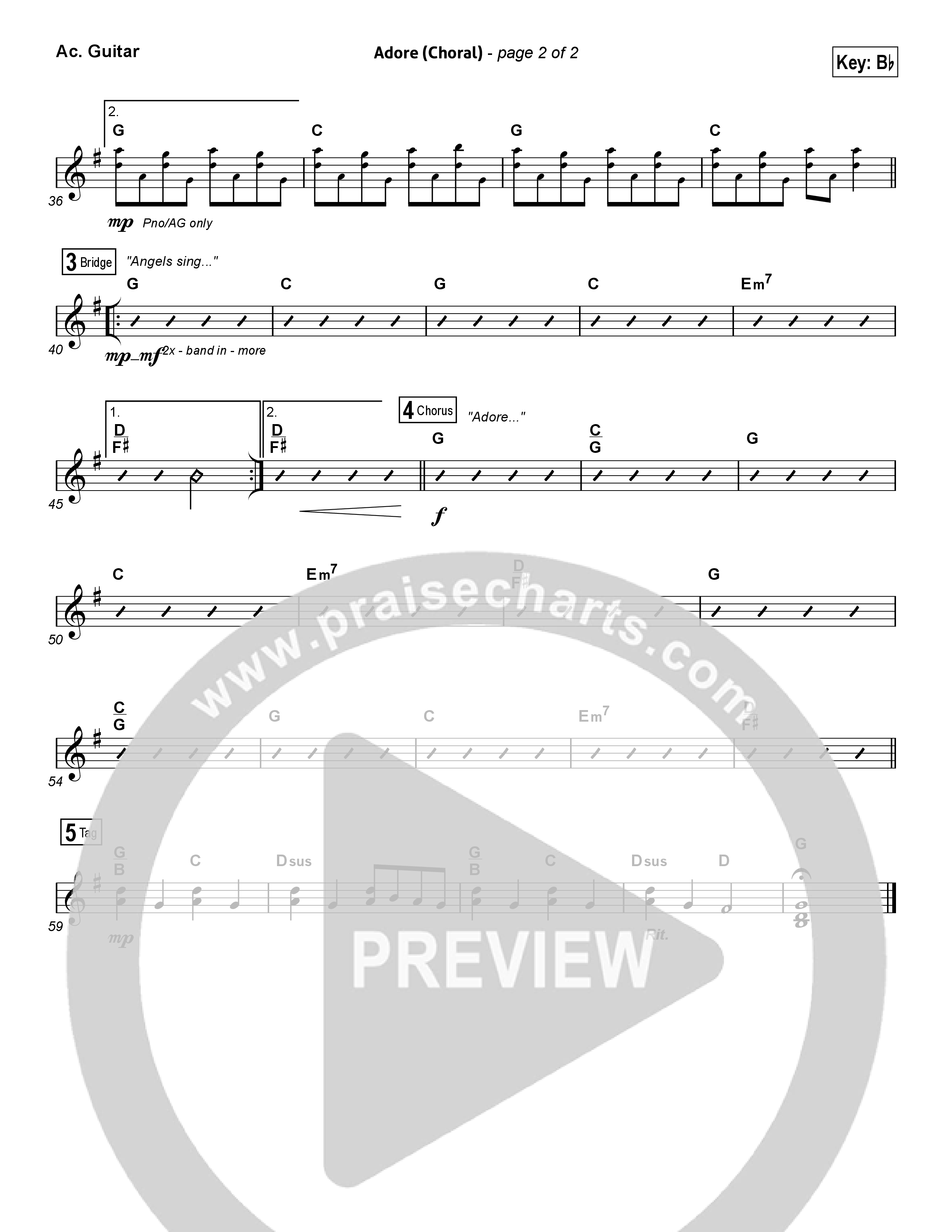 Adore (Choral Anthem SATB) Acoustic Guitar (Chris Tomlin / Arr. Luke Gambill)