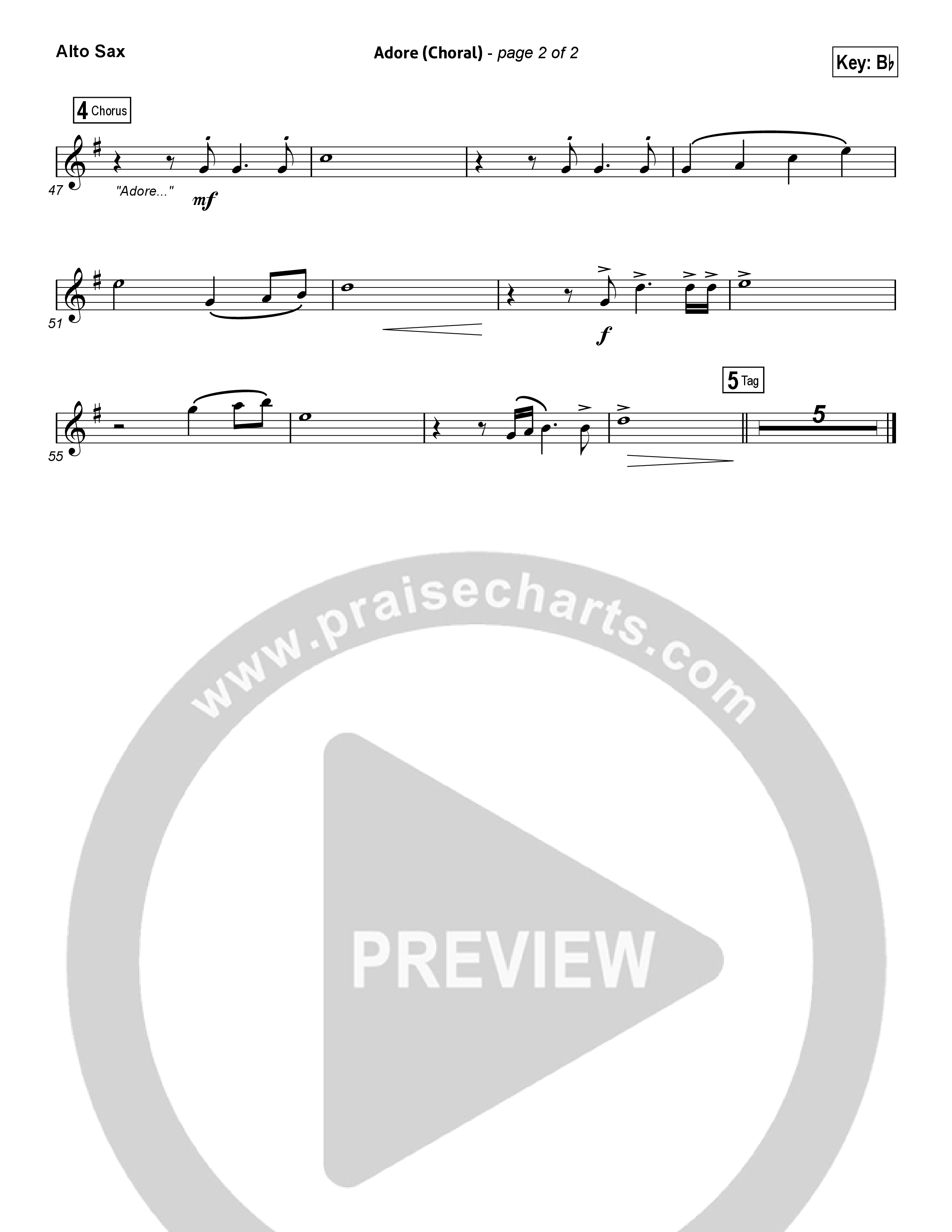 Adore (Choral Anthem SATB) Alto Sax (Chris Tomlin / Arr. Luke Gambill)