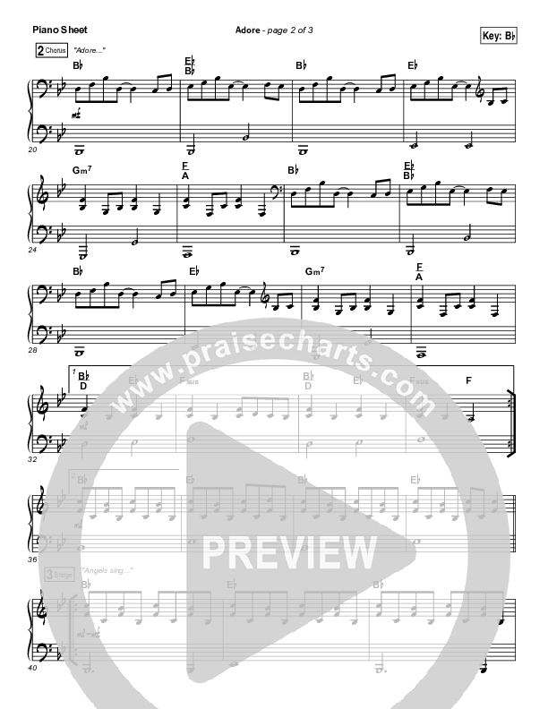 Adore (Choral Anthem SATB) Piano Sheet (Chris Tomlin / Arr. Luke Gambill)