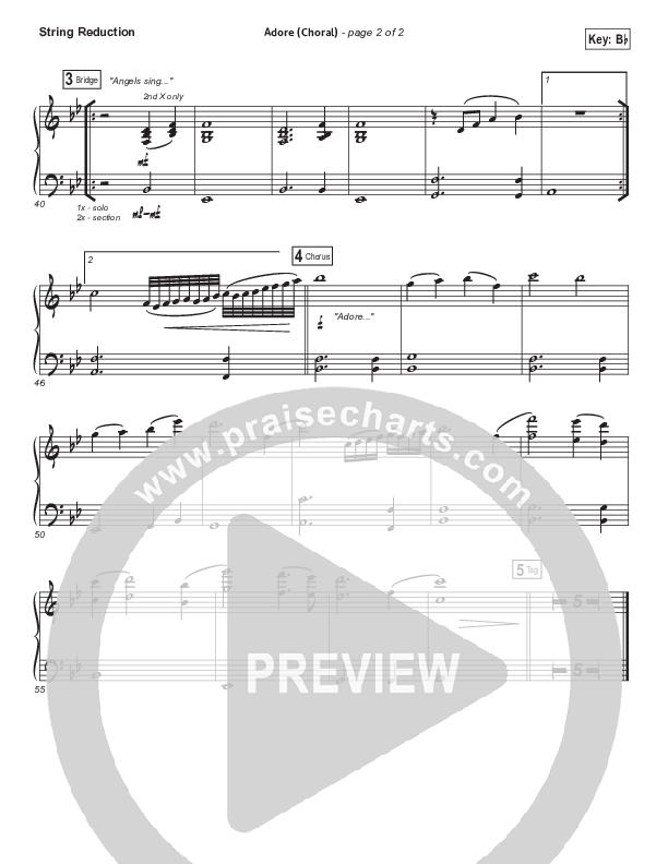 Adore (Choral Anthem SATB) String Pack (Chris Tomlin / Arr. Luke Gambill)