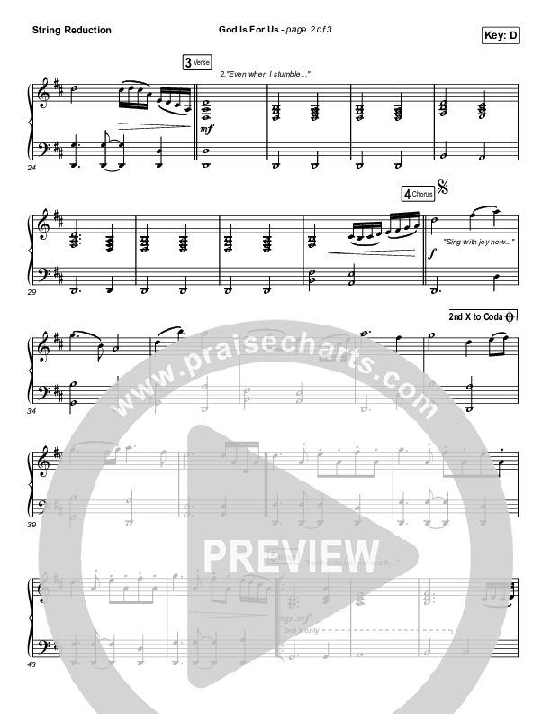 God Is For Us (Choral Anthem SATB) String Reduction (CityAlight / Arr. Luke Gambill)