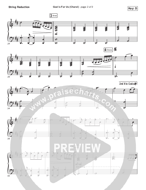 God Is For Us (Choral Anthem SATB) String Pack (CityAlight / Arr. Luke Gambill)