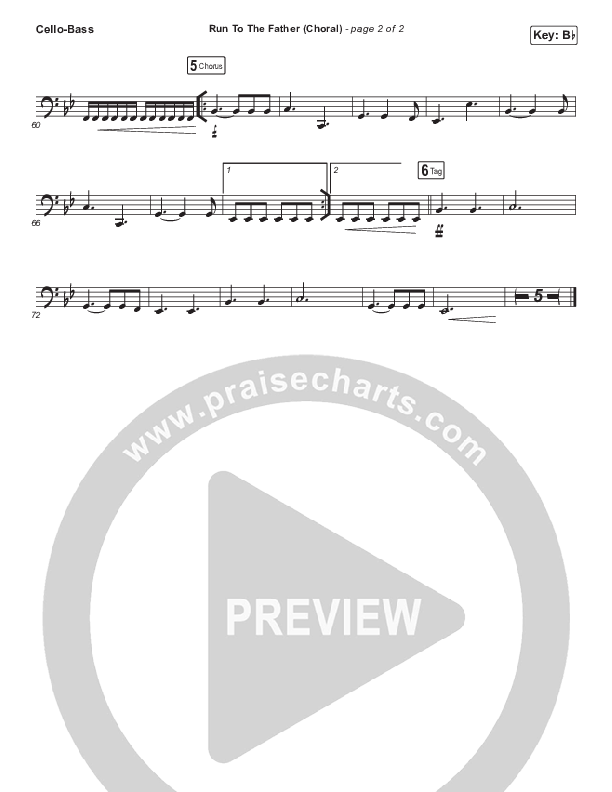 Run To The Father (Choral Anthem SATB) Cello/Bass (Cody Carnes / Arr. Luke Gambill)