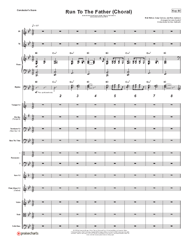 Run To The Father (Choral Anthem SATB) Orchestration (Cody Carnes / Arr. Luke Gambill)
