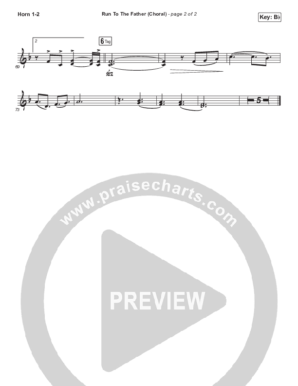 Run To The Father (Choral Anthem SATB) French Horn 1/2 (Cody Carnes / Arr. Luke Gambill)