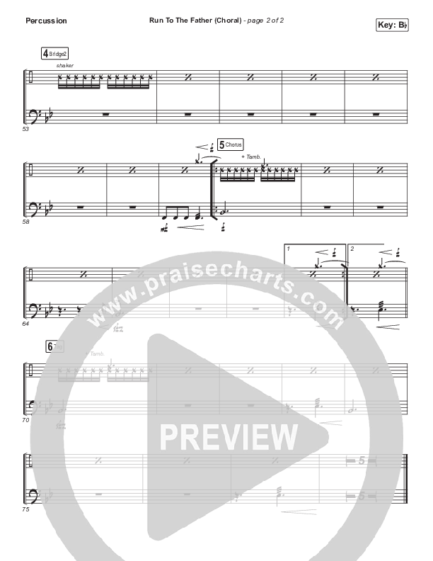 Run To The Father (Choral Anthem SATB) Percussion (Cody Carnes / Arr. Luke Gambill)