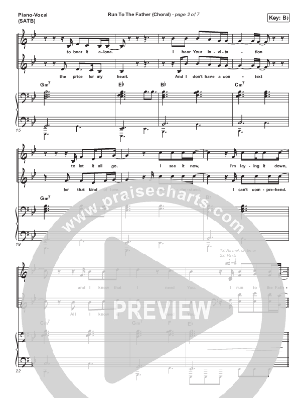 Run To The Father (Choral Anthem) Piano/Vocal Pack (PraiseCharts Choral / Cody Carnes / Arr. Luke Gambill)
