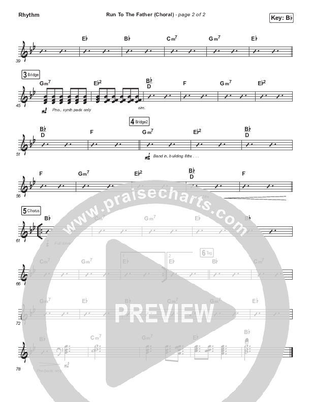 Run To The Father (Choral Anthem SATB) Rhythm Chart (Cody Carnes / Arr. Luke Gambill)