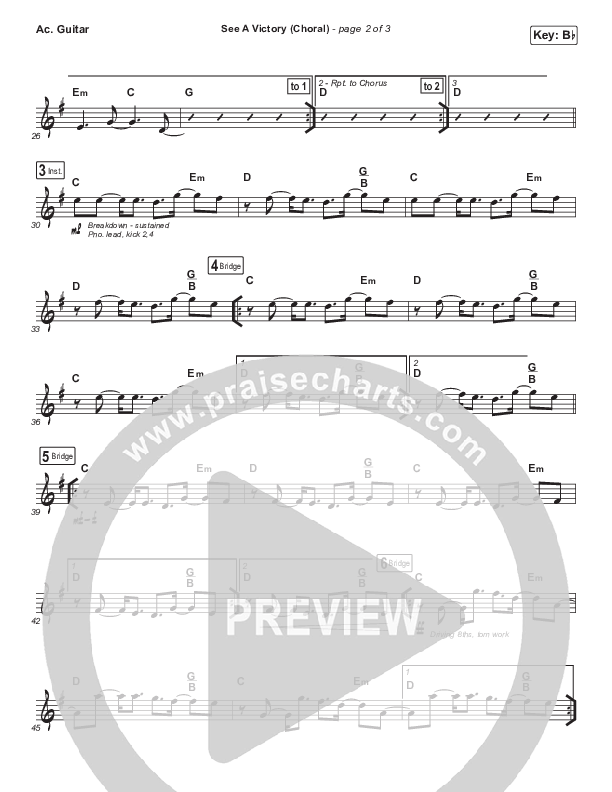 See A Victory (Choral Anthem SATB) Acoustic Guitar (Elevation Worship / Arr. Luke Gambill)