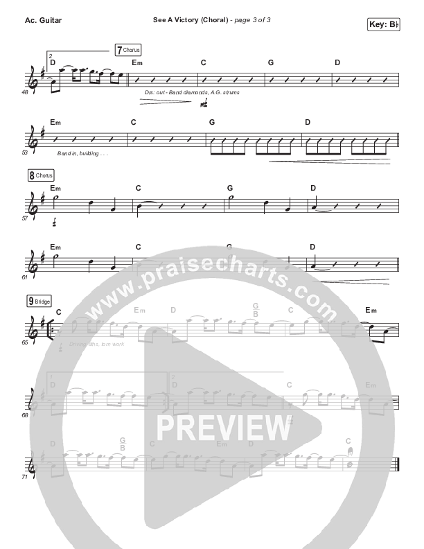 See A Victory (Choral Anthem SATB) Acoustic Guitar (Elevation Worship / Arr. Luke Gambill)
