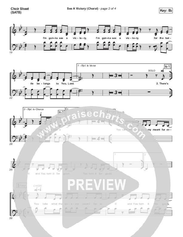 See A Victory (Choral Anthem SATB) Choir Sheet (SATB) (Elevation Worship / Arr. Luke Gambill)