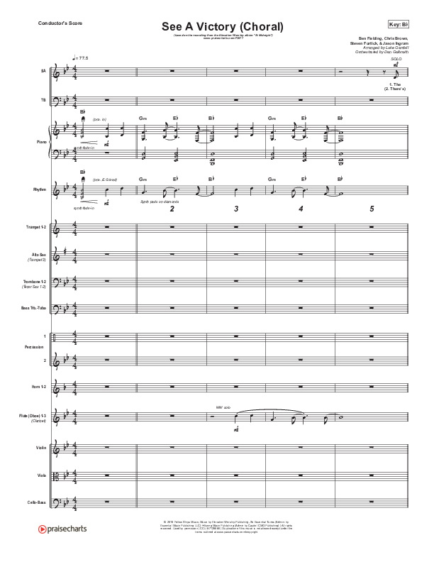 See A Victory (Choral Anthem SATB) Orchestration (Elevation Worship / Arr. Luke Gambill)