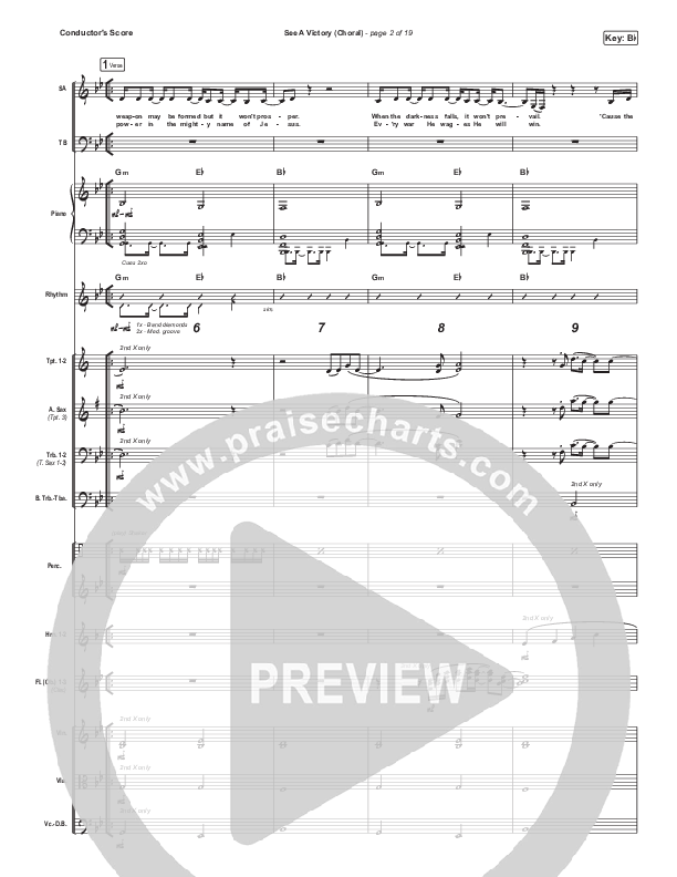 See A Victory (Choral Anthem) Conductor's Score (PraiseCharts Choral / Elevation Worship / Arr. Luke Gambill)