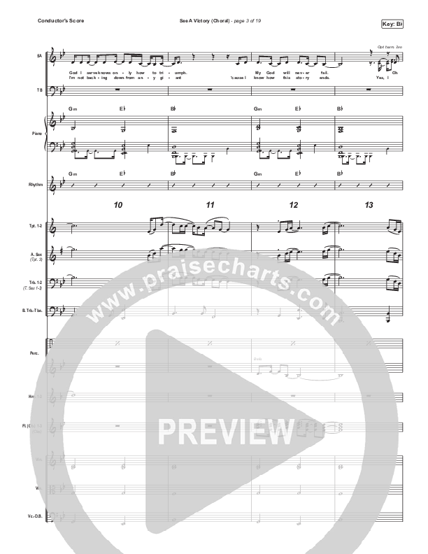 See A Victory (Choral Anthem) Conductor's Score (PraiseCharts Choral / Elevation Worship / Arr. Luke Gambill)