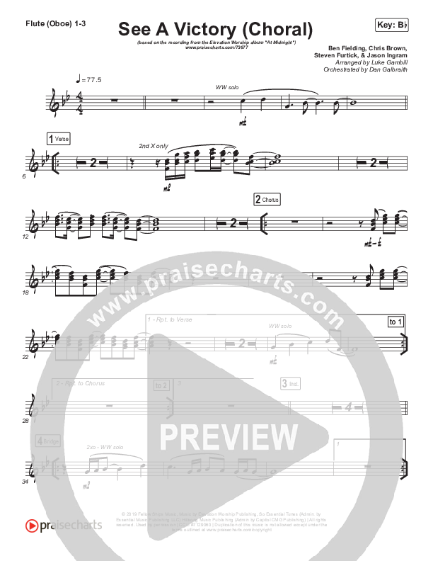 See A Victory (Choral Anthem SATB) Wind Pack (Elevation Worship / Arr. Luke Gambill)