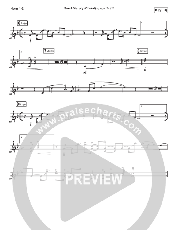 See A Victory (Choral Anthem SATB) French Horn 1/2 (Elevation Worship / Arr. Luke Gambill)