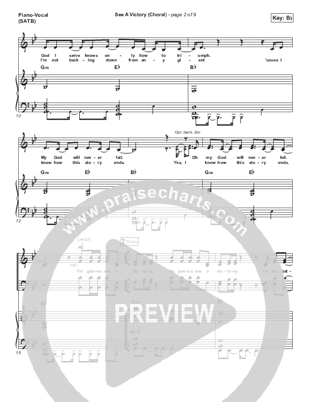 See A Victory (Choral Anthem SATB) Piano/Vocal (SATB) (Elevation Worship / Arr. Luke Gambill)