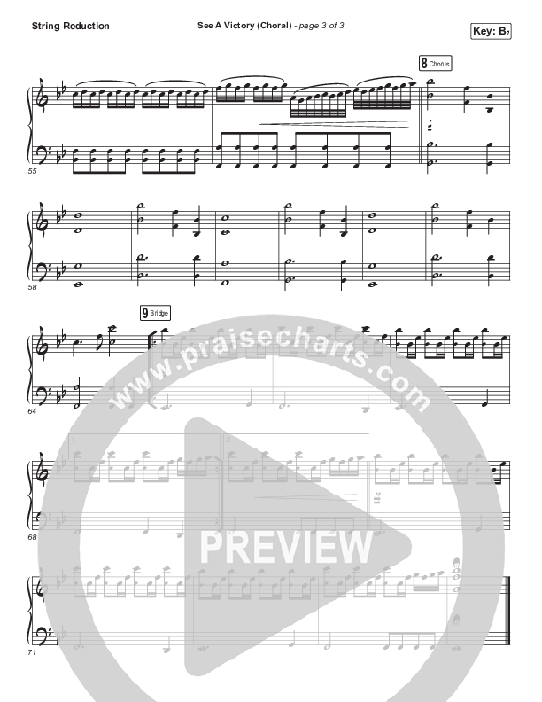 See A Victory (Choral Anthem SATB) String Pack (Elevation Worship / Arr. Luke Gambill)