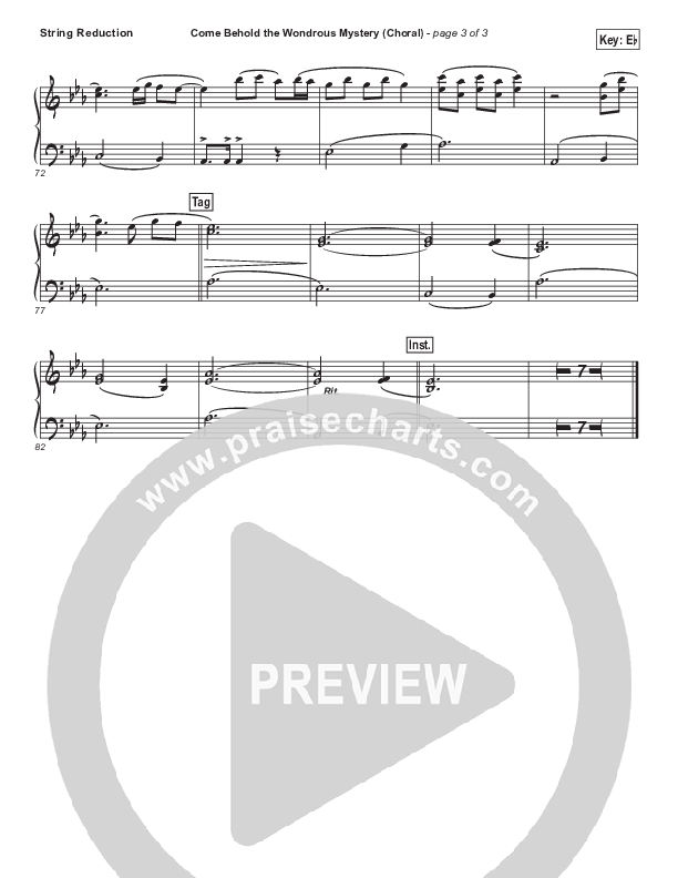 Come Behold The Wondrous Mystery (Choral Anthem SATB) Synth Strings (Matt Boswell / Arr. Luke Gambill)