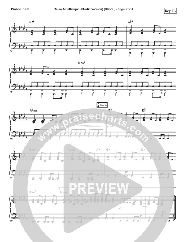 Raise A Hallelujah (Studio) (Worship Choir SAB) Piano Sheet (Bethel Music / Arr. Luke Gambill)