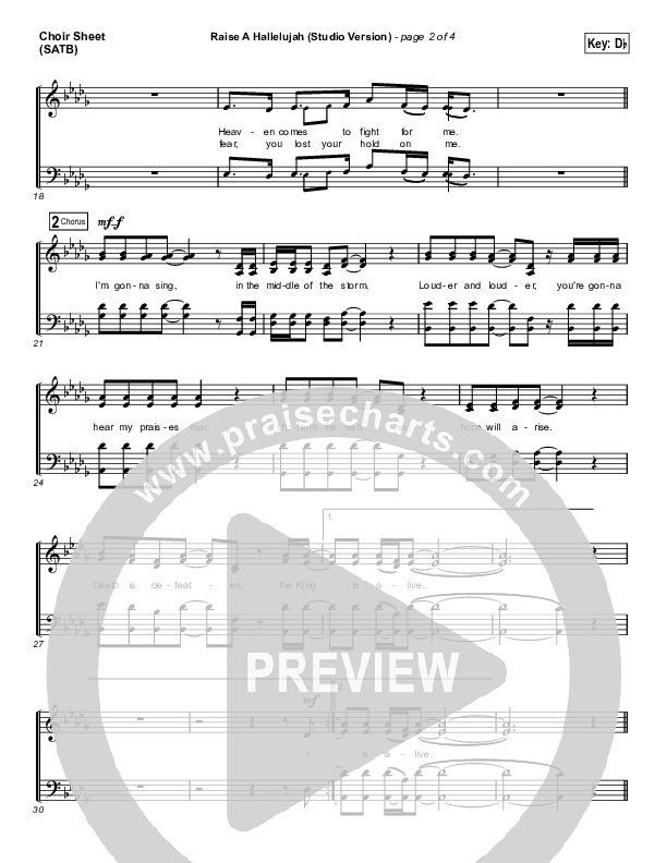Raise A Hallelujah (Studio) (Worship Choir SAB) Choir Sheet (SATB) (Bethel Music / Arr. Luke Gambill)