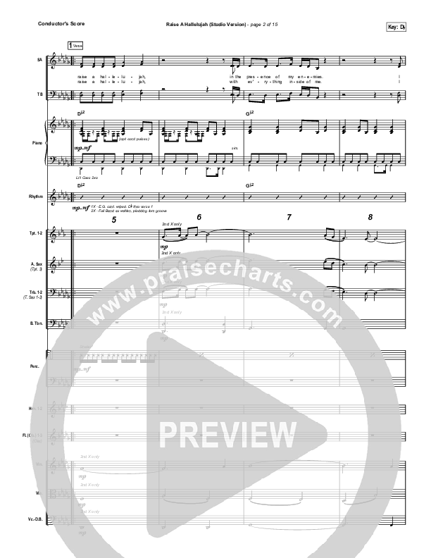 Raise A Hallelujah (Studio) (Worship Choir SAB) Orchestration (Bethel Music / Arr. Luke Gambill)