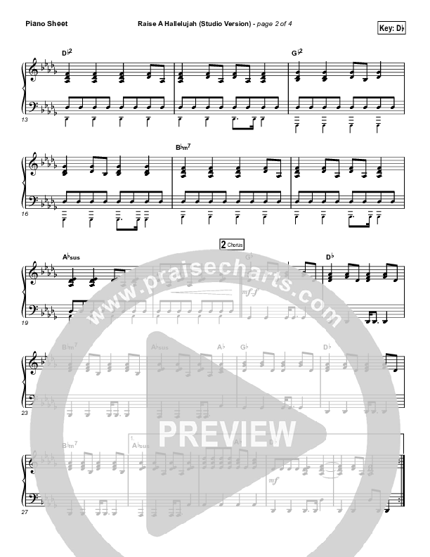 Raise A Hallelujah (Studio) (Worship Choir SAB) Piano Sheet (Bethel Music / Arr. Luke Gambill)