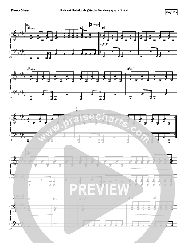 Raise A Hallelujah (Studio) (Worship Choir SAB) Piano Sheet (Bethel Music / Arr. Luke Gambill)