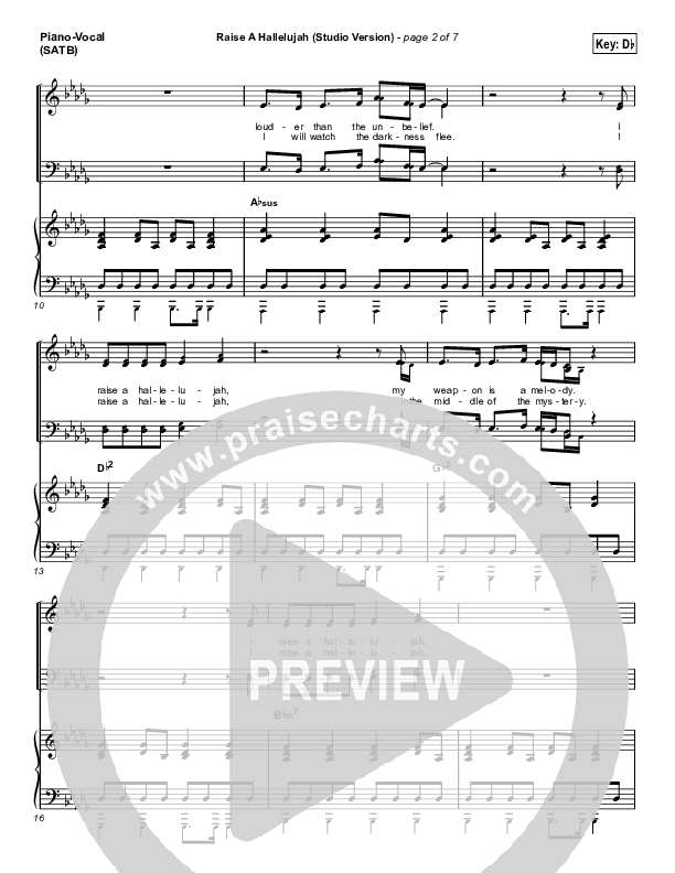 Raise A Hallelujah (Studio) (Worship Choir SAB) Piano/Vocal (SATB) (Bethel Music / Arr. Luke Gambill)