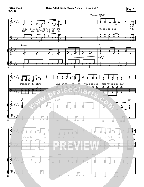 Raise A Hallelujah (Studio) (Worship Choir SAB) Piano/Vocal Pack (Bethel Music / Arr. Luke Gambill)