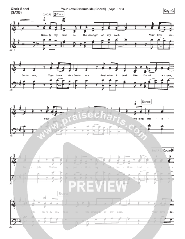 Your Love Defends Me (Choral Anthem SATB) Choir Vocals (SATB) (Matt Maher / Arr. Luke Gambill)