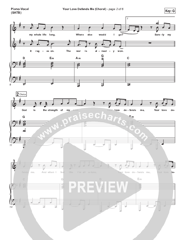Your Love Defends Me (Acoustic) Trumpet Sheet Music PDF (Matt Maher) -  PraiseCharts