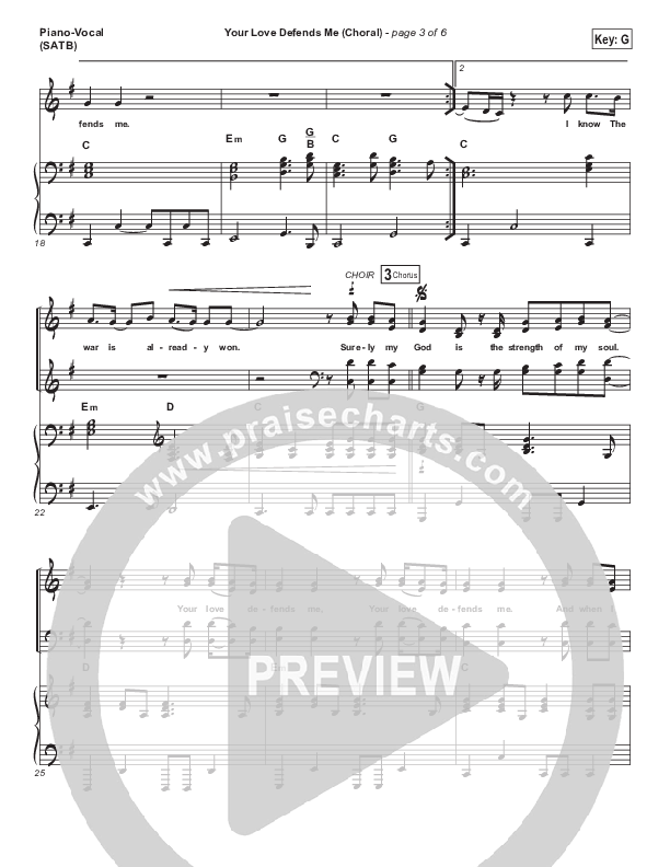 Your Love Defends Me (Choral Anthem SATB) Chords PDF (Matt Maher / Arr.  Luke Gambill) - PraiseCharts