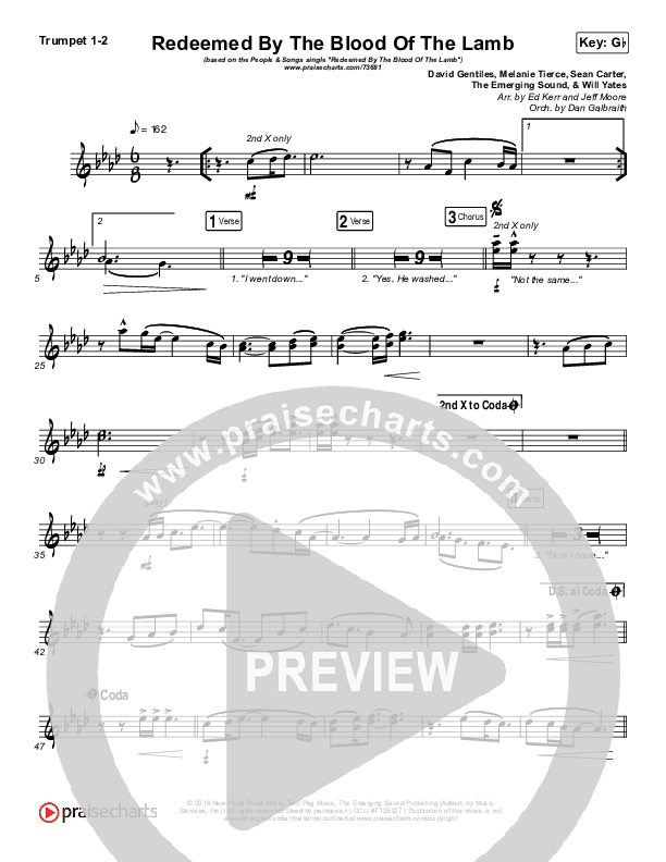 Redeemed By The Blood Of The Lamb Brass Pack (People & Songs / Sean Carter / Melanie Tierce / David Gentiles)