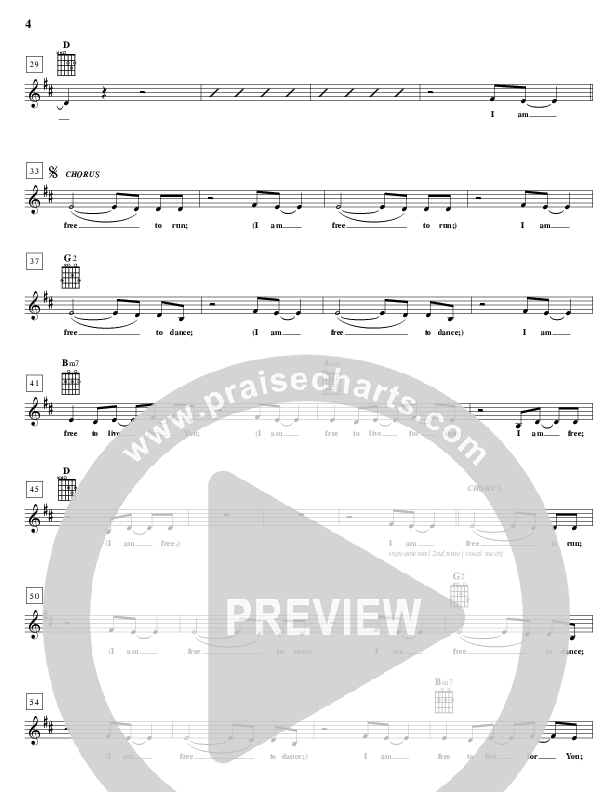 I Am Free Lead Sheet (Desperation Band)