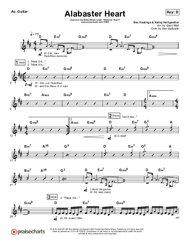 Alabaster Heart (Live) Acoustic Guitar (kalley / Bethel Music)