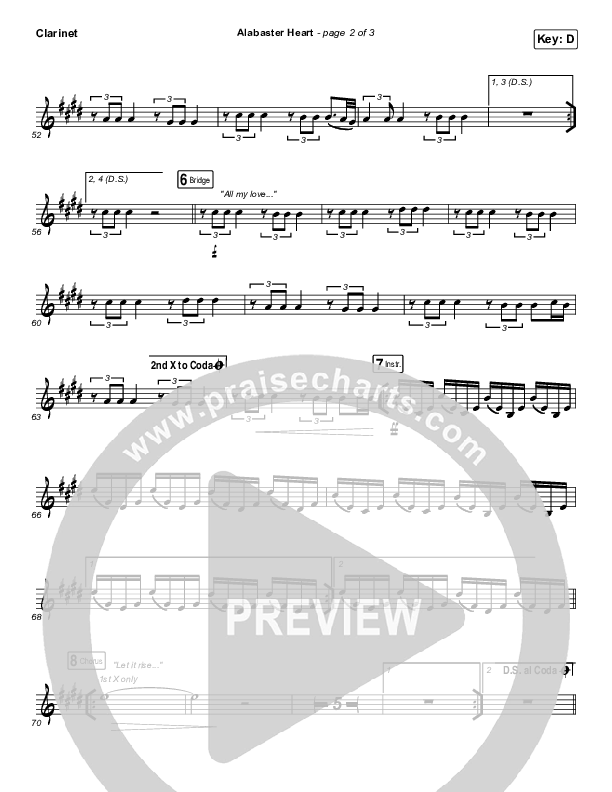 Alabaster Heart (Live) Clarinet (kalley / Bethel Music)