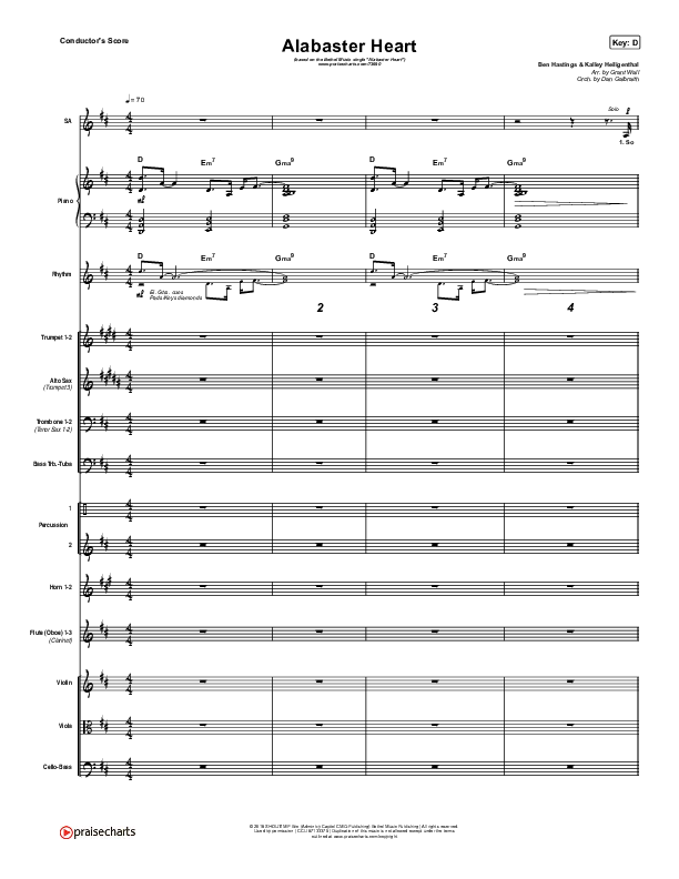 Alabaster Heart (Live) Conductor's Score (kalley / Bethel Music)