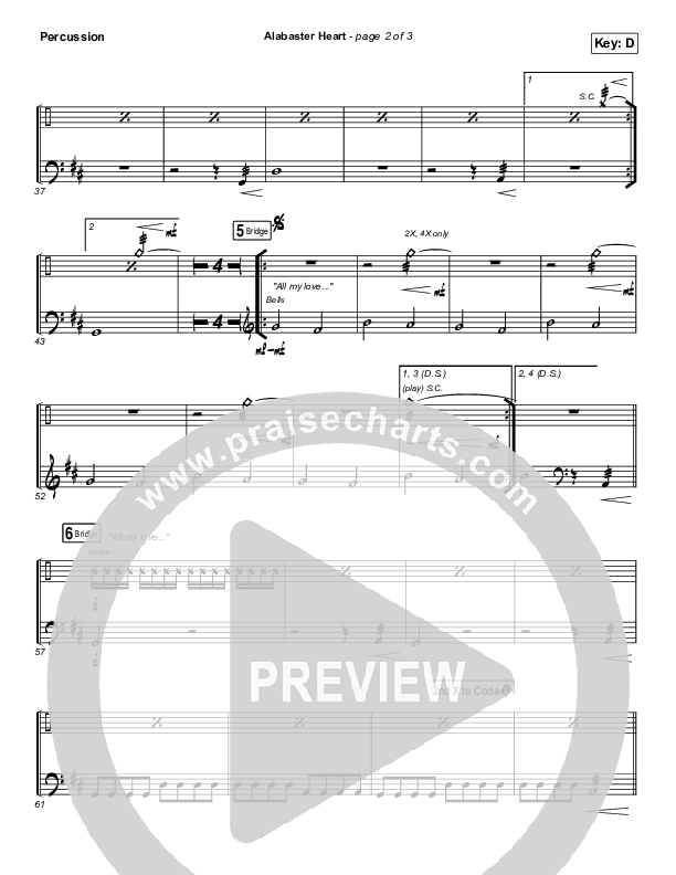 Alabaster Heart (Live) Percussion (kalley / Bethel Music)