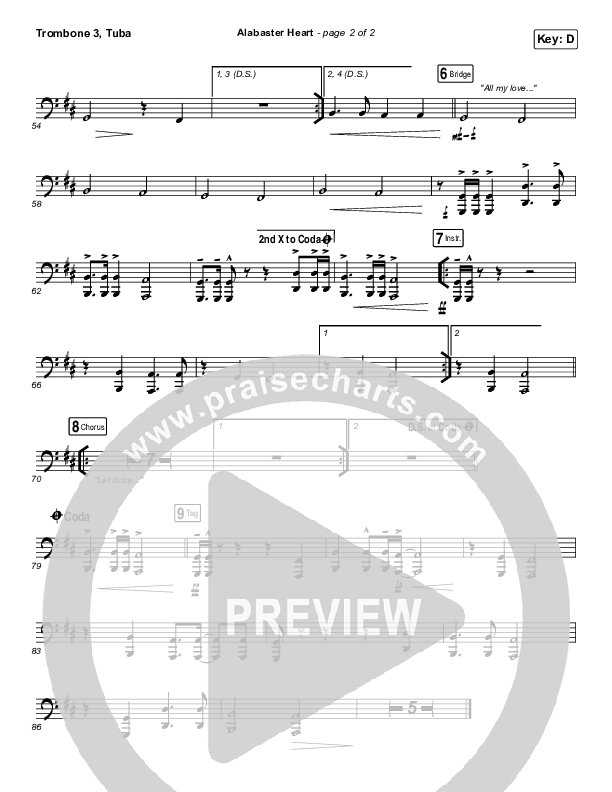 Alabaster Heart (Live) Trombone 3/Tuba (kalley / Bethel Music)